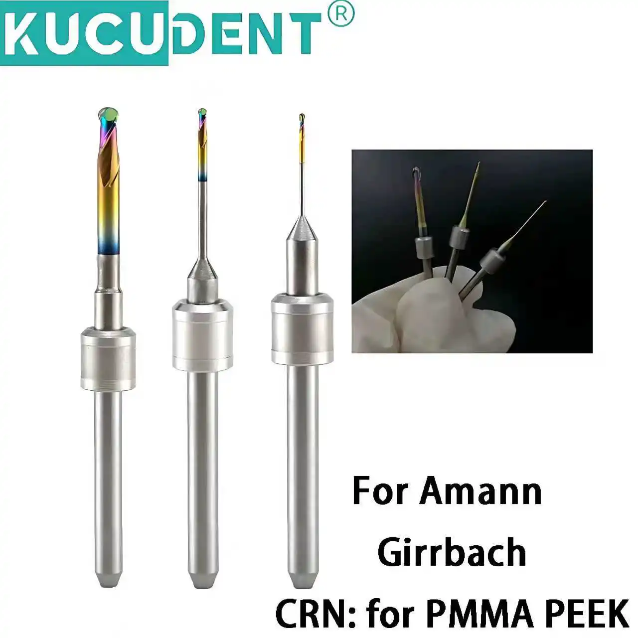 

Dental Milling Burs for Amann Girrbach Cad Cam Cutting Wax PMMA Burs D3 Grinding Drills Rainbow Milling Cutter Denstist Tools