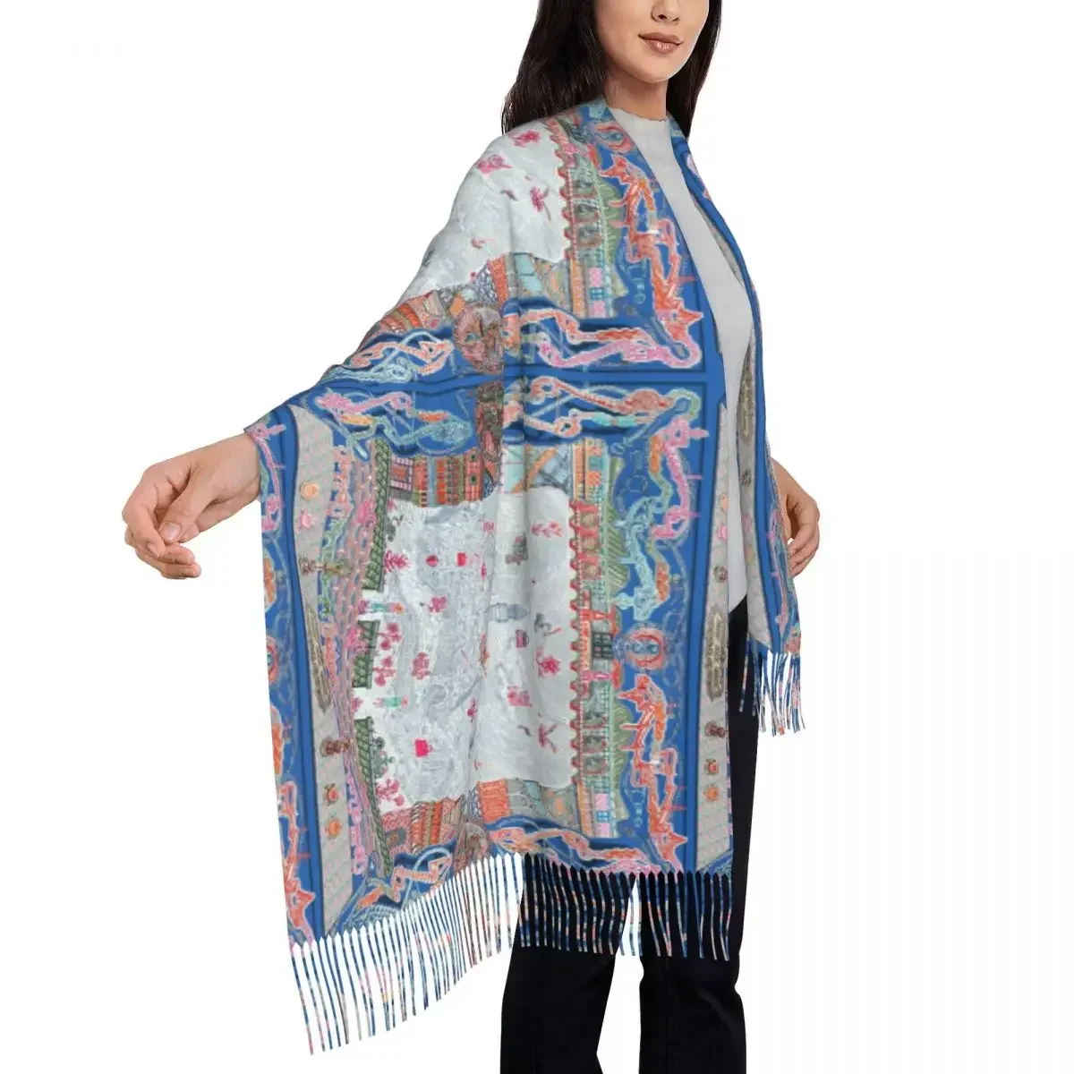 Bufanda al aire libre otoño Castillo estampado chal envolturas playa lujo H Bandana personalizada bufandas para la cabeza de marca de lujo para mujer