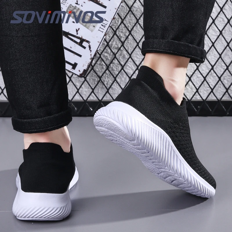 Vulcanized Shoes Men Sneakers Slip on Casual Shoes Men Loafers 2022 New Walking Zapatillas Hombre Plus Lightweight Breathable