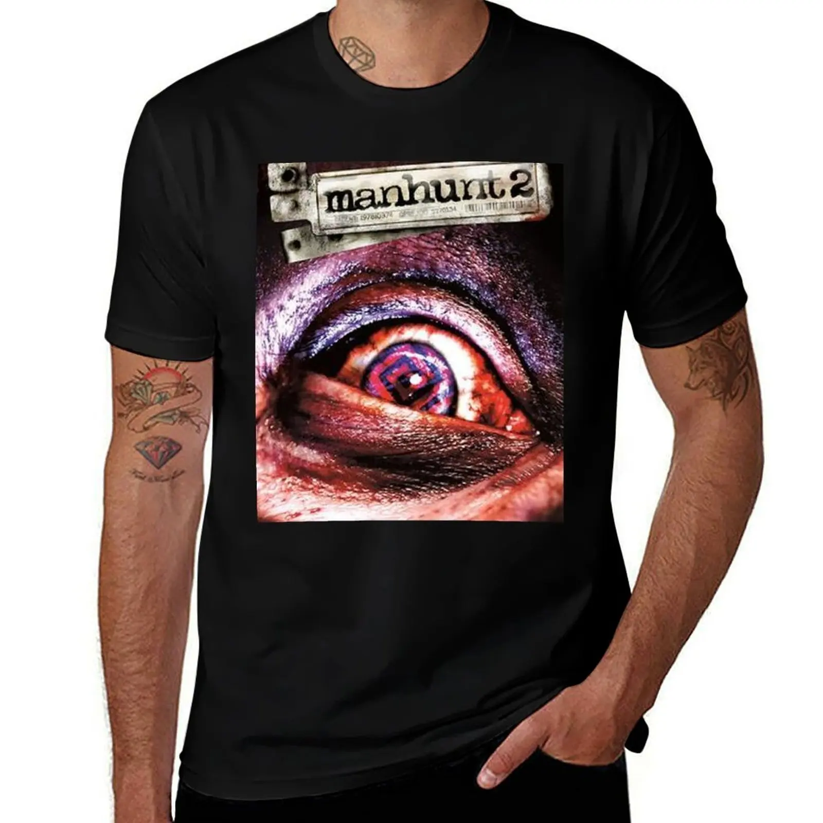 Manhunt 2 Eye Horror Mask – Disturbing Game Art Inspired Design T-Shirt Plus Size Summer Casual T-Shirt