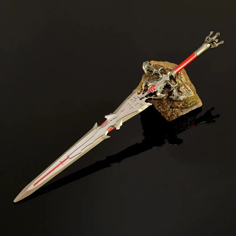 Arma de juego de fantasía de 22cm, espada de llama, modelo de aleación, periféricos de nube de Katana, espada samurái, Cosplay, regalos de cumpleaños, juguetes para niños