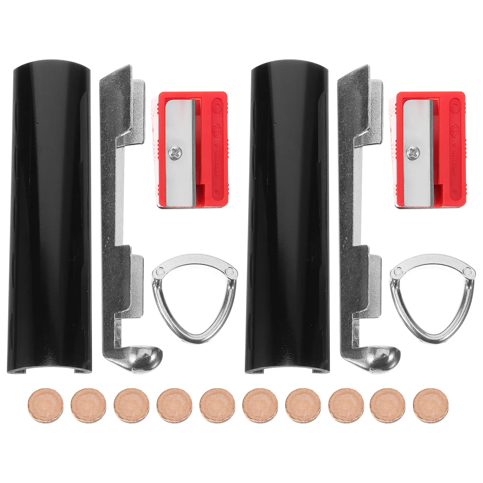 

1 комплект, набор инструментов для ремонта кия, формирователь наконечника для снукера, аксессуары для бильярдной палки, материал из воловьей кожи, прочный портативный