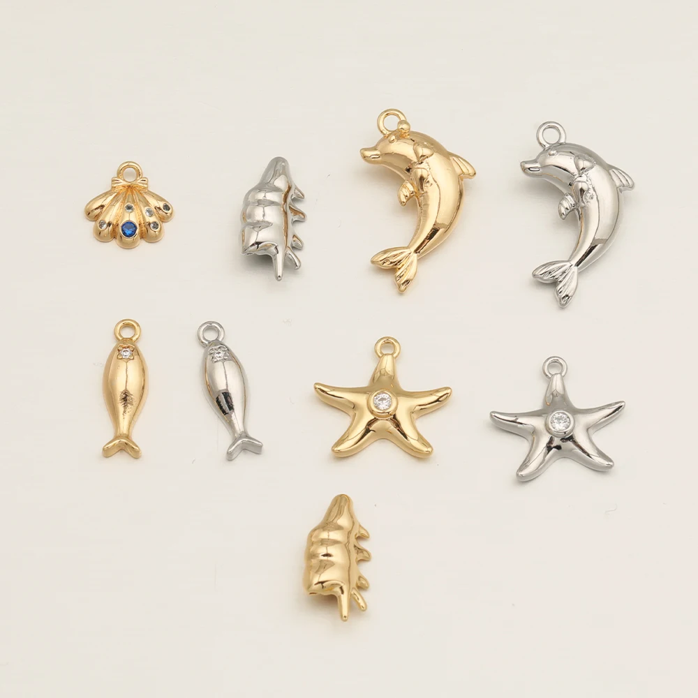 

Cordial Design 50Pcs Copper Pendant/Jewelry Findings & Components/DIY Charms Accessories/Hand Made/Genuine Gold Plating #194349