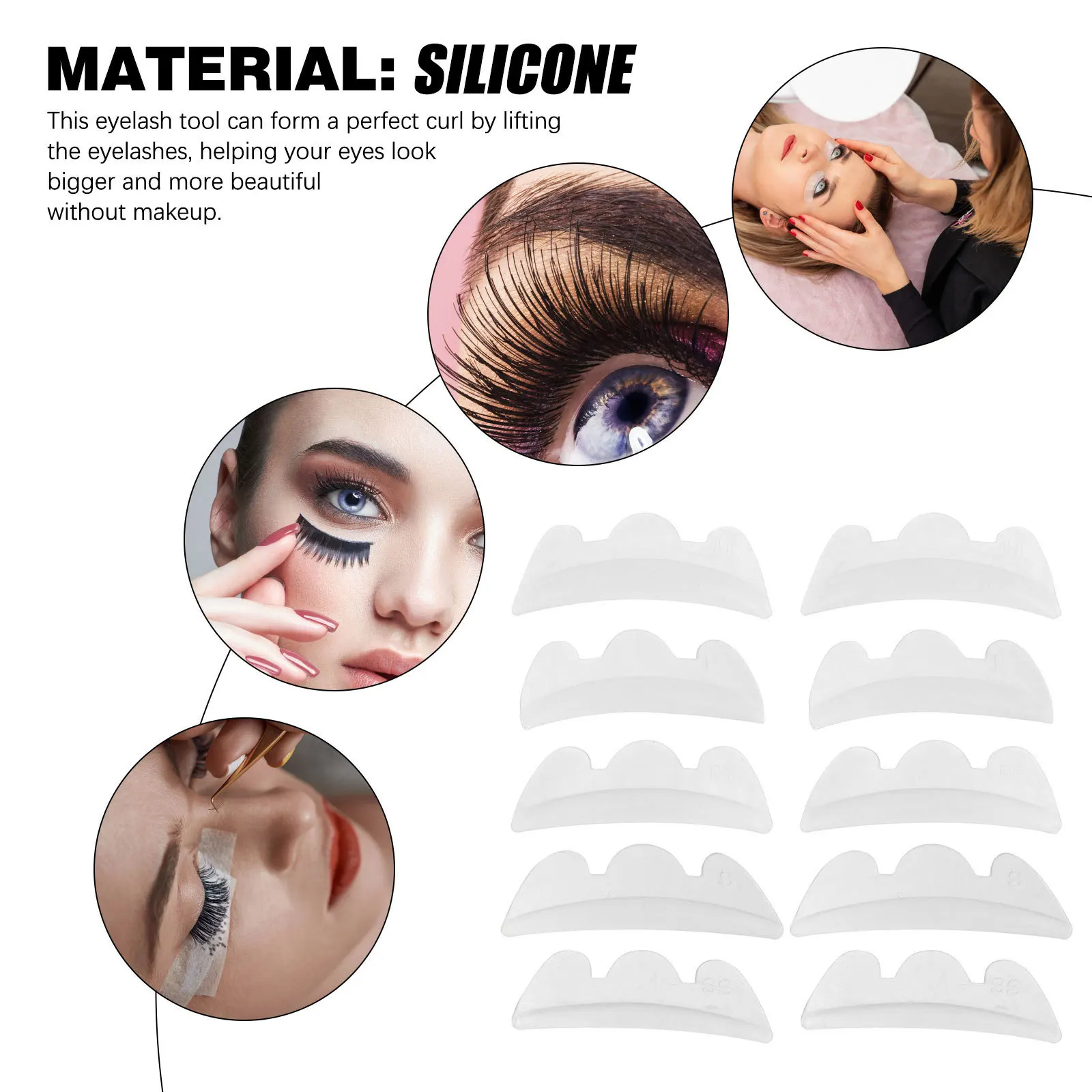 

10Pairs Lash Lift Pads Silicone Eyelash Perming Pads Safe Eyelash Extension Beauty Tool Lash Lift Rods