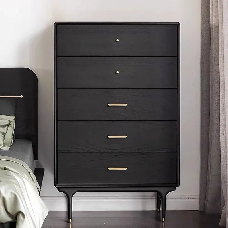 

Комод из массива дерева для гостиной, в стиле лёгкой роскоши, современный, простой, из дуба, в французском ретро-стиле, тумба для хранения, приставной шкаф