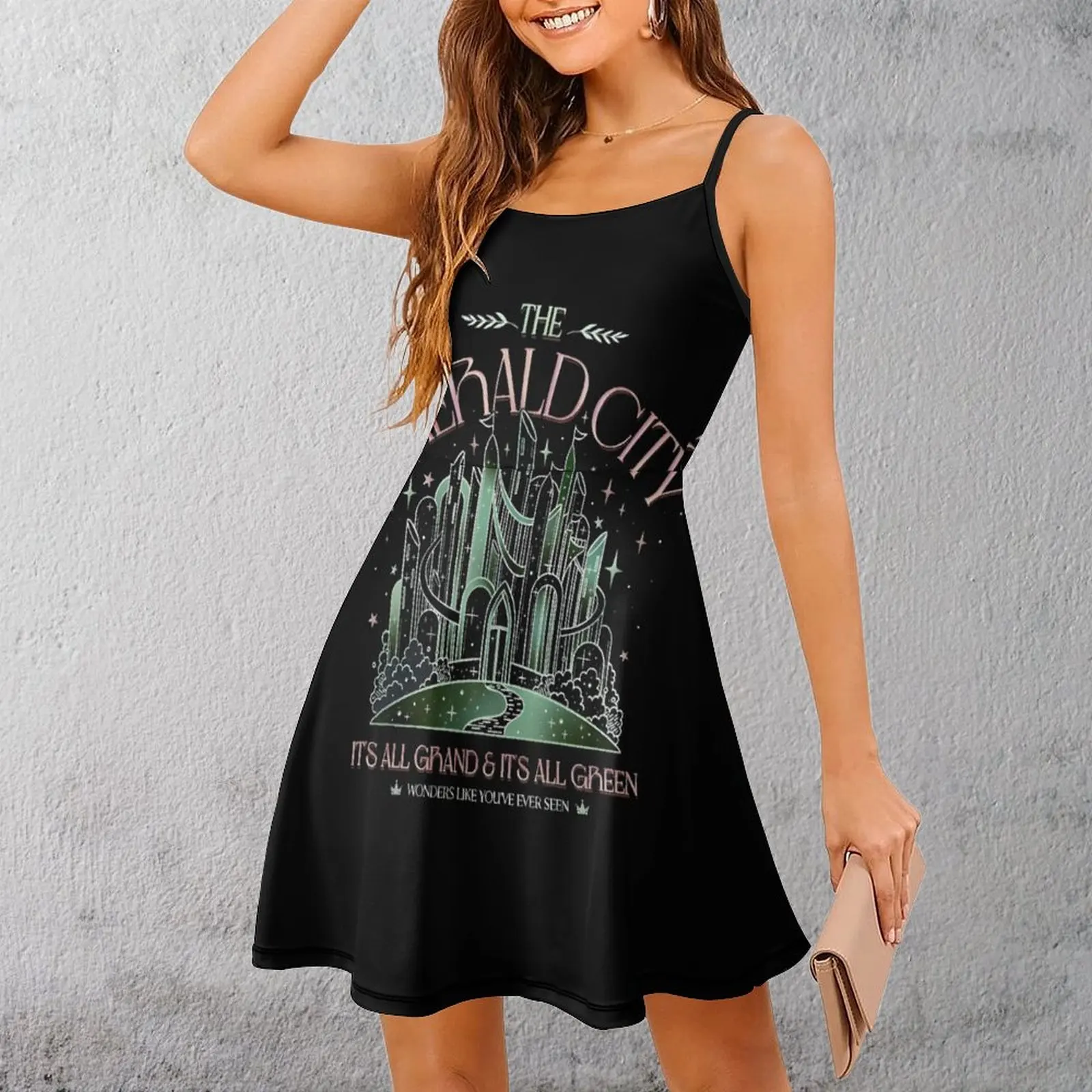 

Экзотическая женская одежда, платья, изумрудное городское фэнтези, женское платье на бретельках премиум-класса, коктейли, забавная новинка