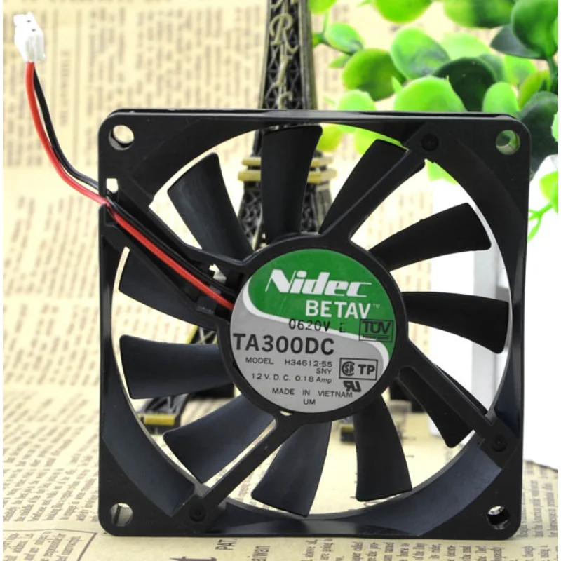 New Cooler Fan For Nidec TA300DC H34612-55 12V 0.18A 8CM Cooling Fan 8015 80×80×15mm