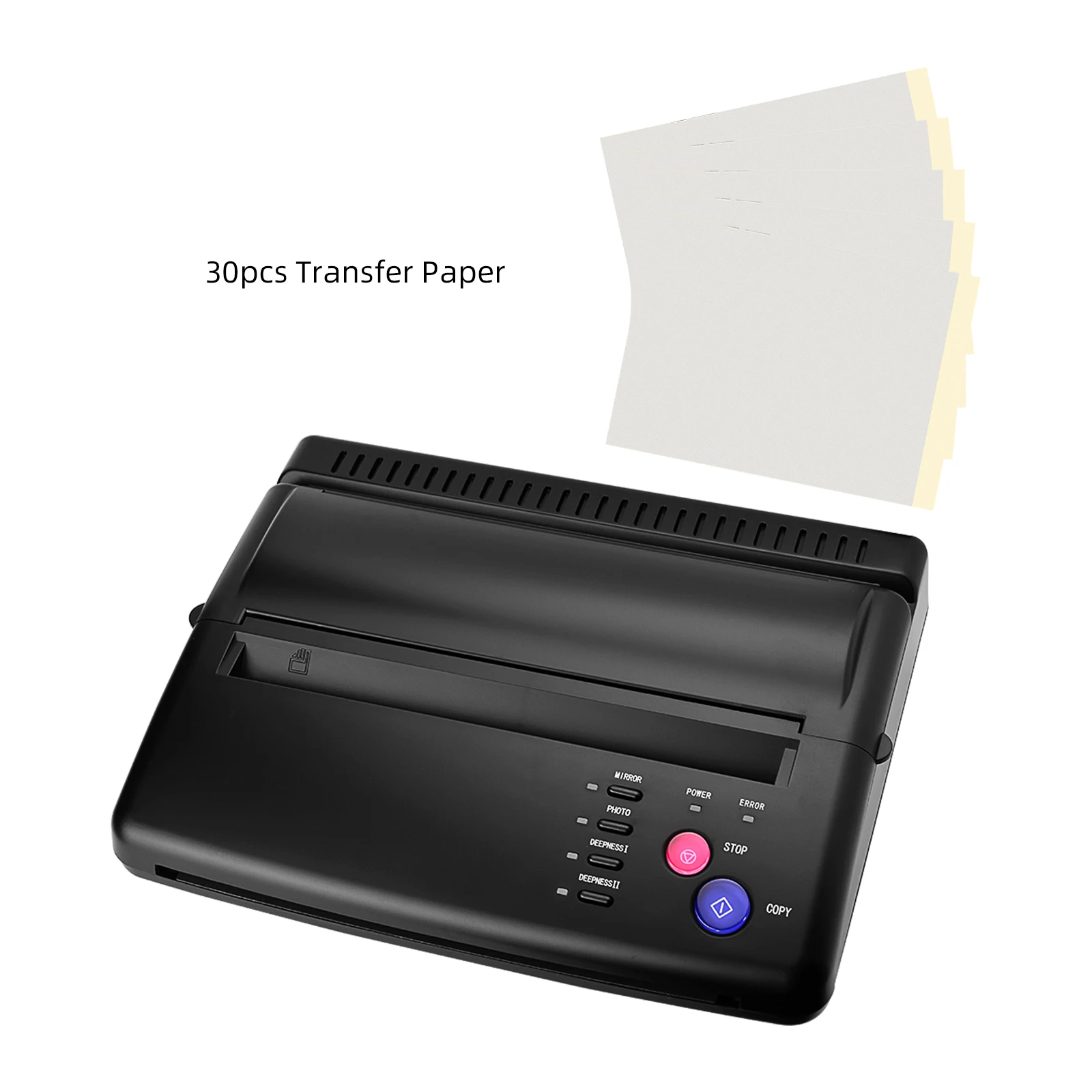 Tattoo Stencil Transfer Printer Machine with 30pcs Tattoo Transfer Paper Thermal Stencil Maker Copier Line Drawing Printing