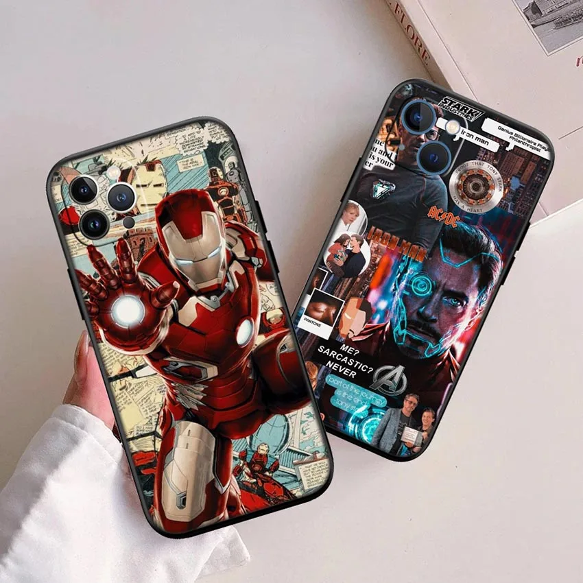 Marvel Iron Man New High-End Phone Case for iPhone 15 14 13 12 11 Pro Max Mini Plus