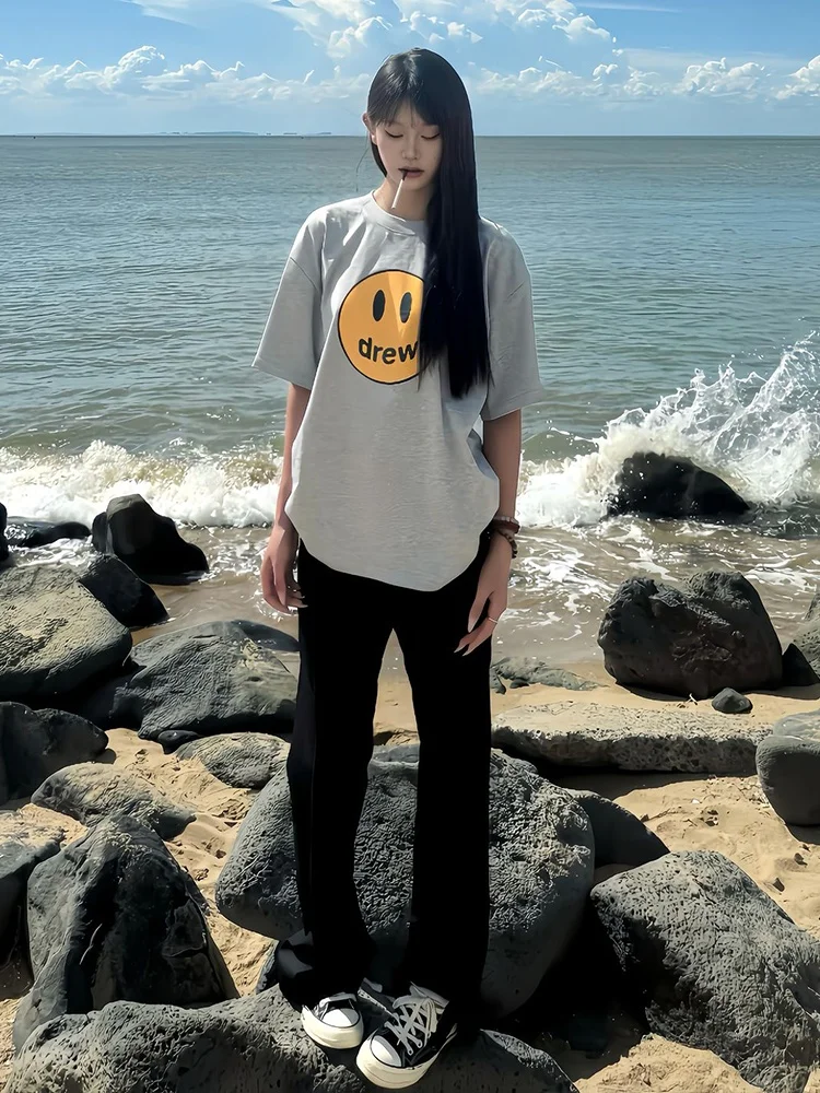 

Bla American High Street Micro Flared Men's Summer Thin High-End Feeling Cool Vibe Straight Leg Pants Casual Trousers