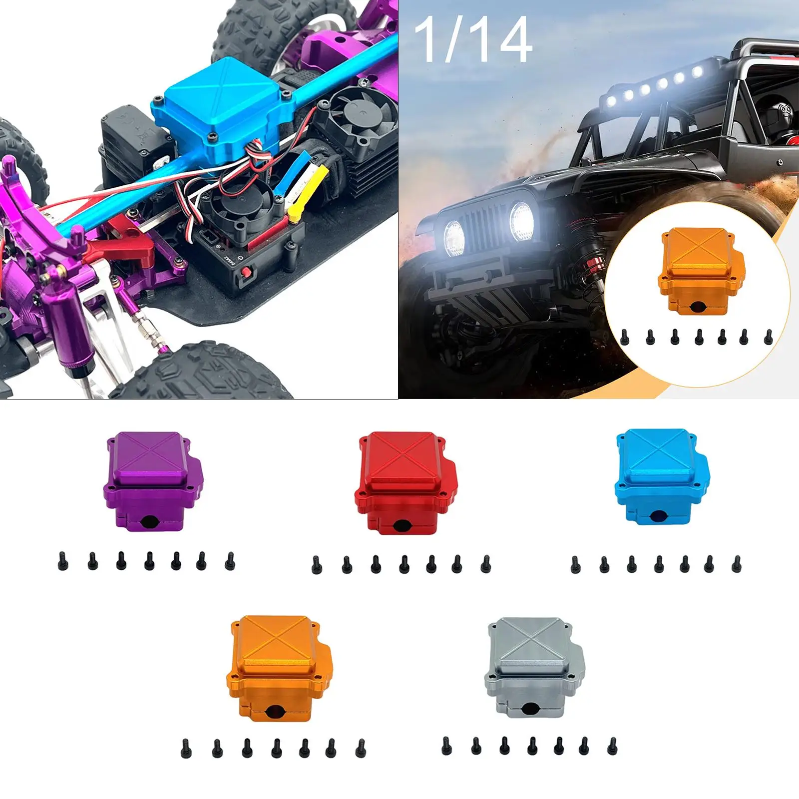 Scatola ricevitore ESC Accessorio Pezzi di ricambio Sostituzione Accessori RC Scatola controller di velocità elettrica per 1/14 Installa facilmente Robusto