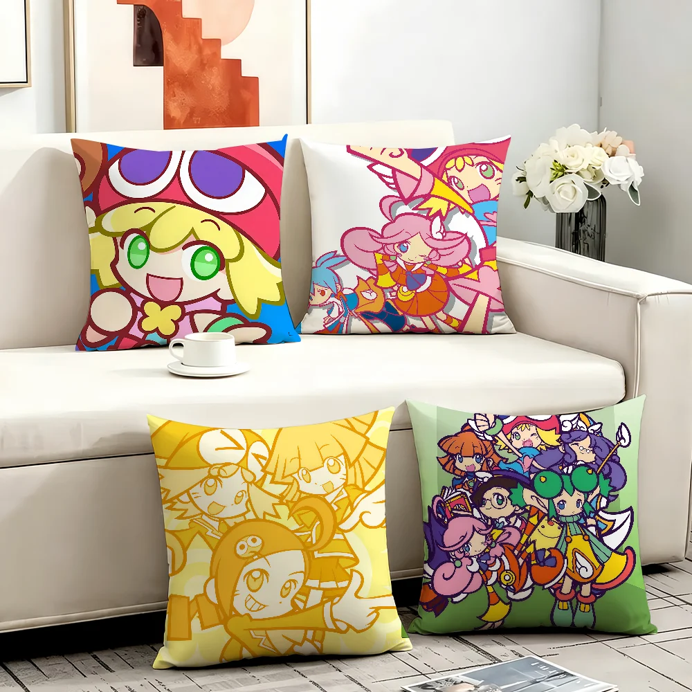 Game cushion cover Anti-dustmite Sofa Cushion Decorative Office P-Puyo P-Puyo F-Fever Cover Lounge Area Indoor & Outdoor Use