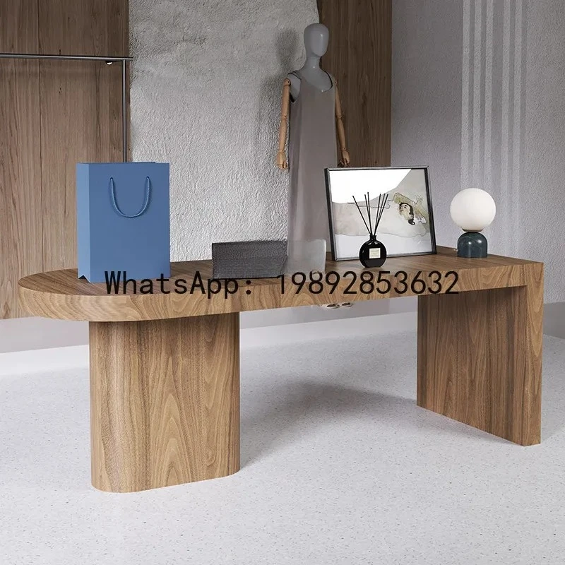 QQ Commercial Store Display Table Clothing Store Island Counter Product Display Flow Table