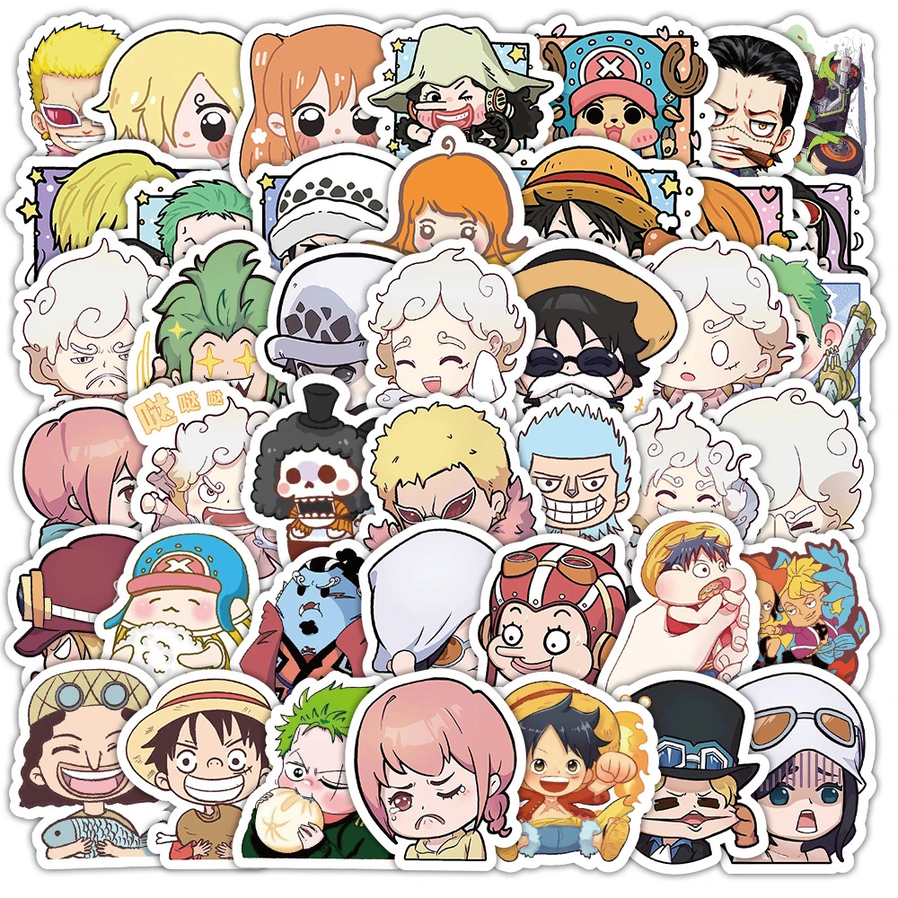 

10/30/50/100pcs NEW Kawaii ONE PIECE Anime Stickers Cute Cartoon Luffy Decals DIY Skateboard Laptop Guitar Cool Sticker Kid Gift