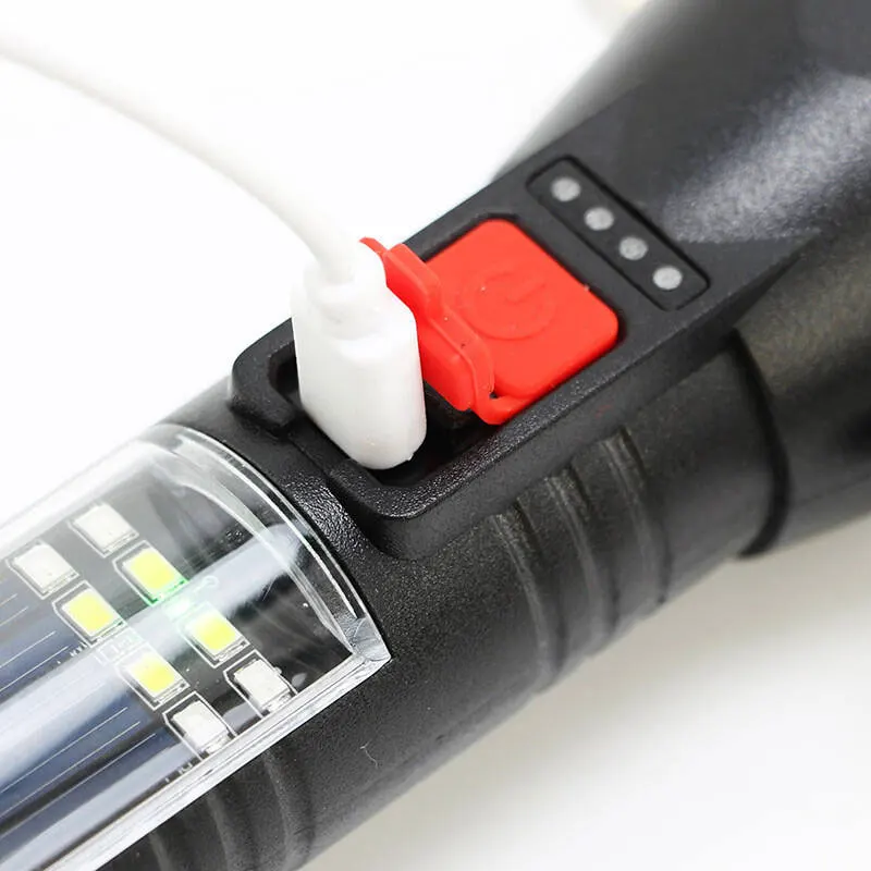 High Brightness Window-Breaking Safety Hammer Emergency Escape Multifunctional Car Flashlight LED Solar Outdoor Emergency Light