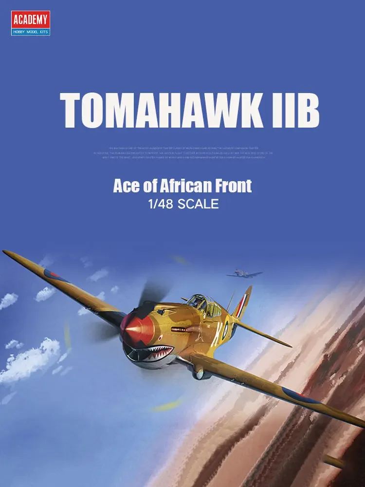 Academy Assembly Aircraft Model Kit 12235 Royal Air Force Tomahawk IIb "Ace of African Front" 1/48