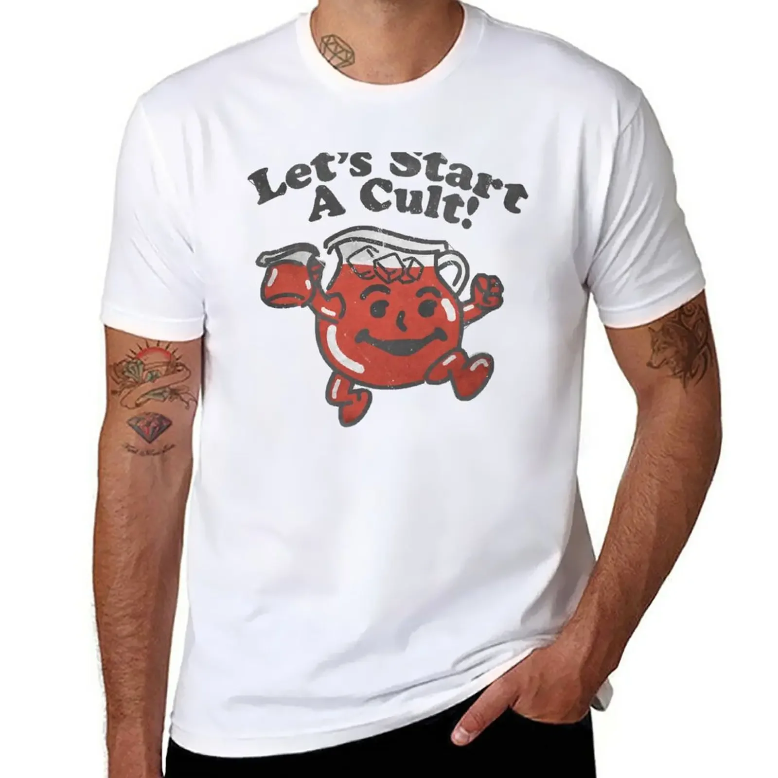 New Let's Start A Cult! T-Shirt Tee shirt quick drying t-shirt black t shirt oversized t shirt men