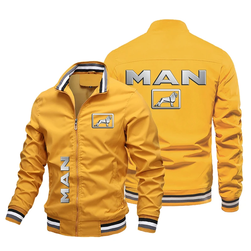 Men Jacket MAN Truck Logo Print Jacket Trendy Windbreaker Outdoor Sports Casual Custom Truck Driver Men Clothing Coats Tops