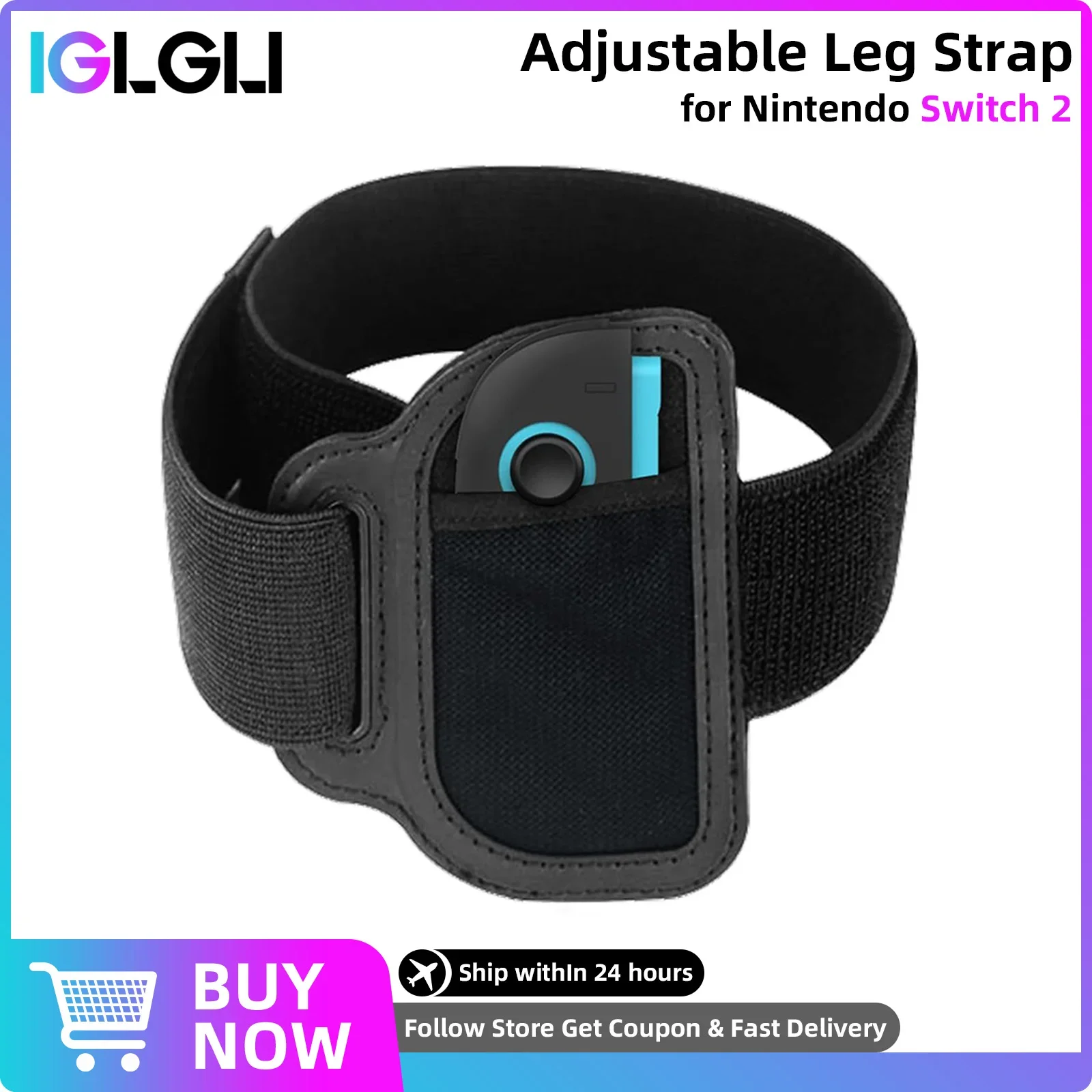 

Leg Strap for Nintendo Switch 2 Joycon Controller,Adjustable Elastic Switch Leg Straps for Adults & Kids Switch2 Accessories