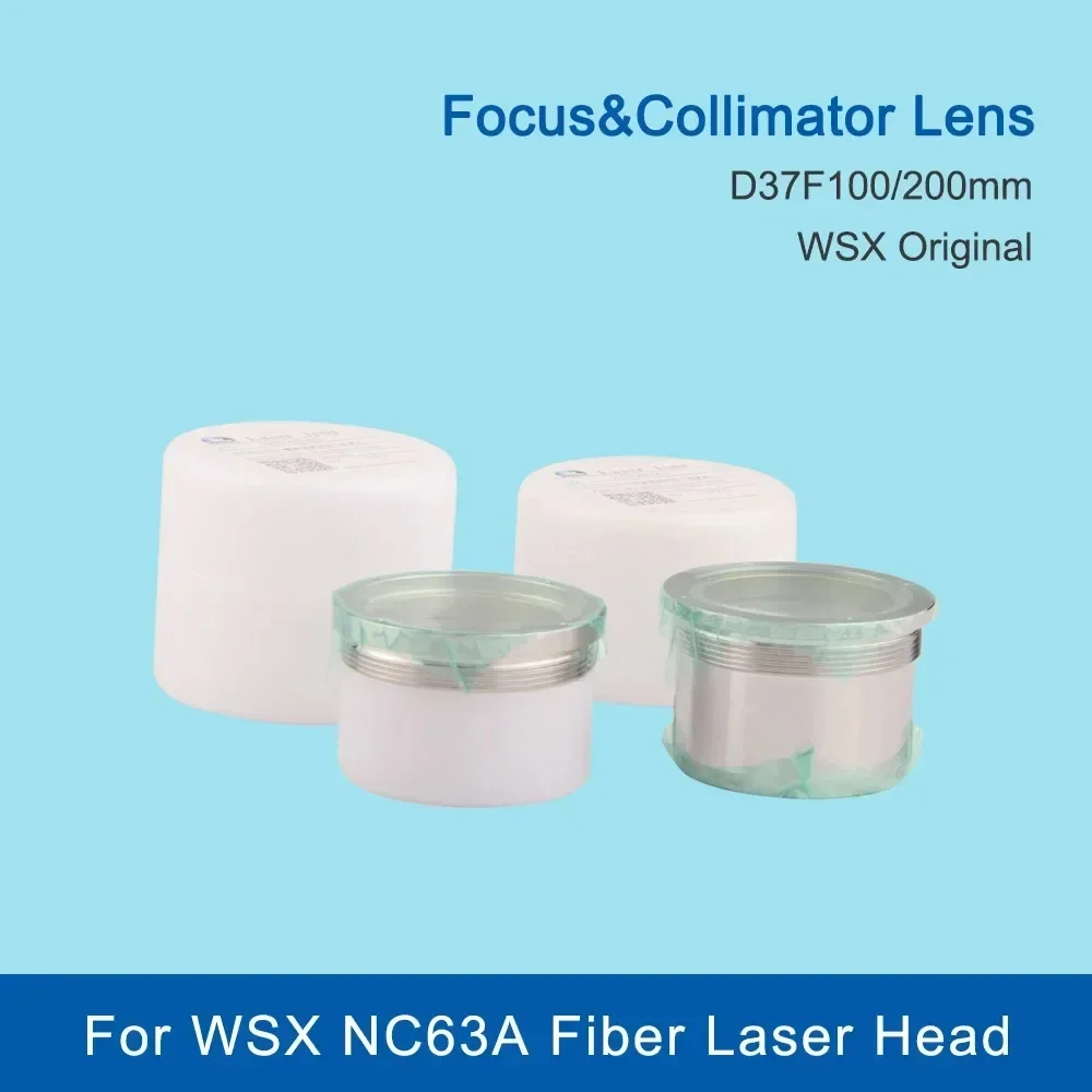 

WSX Original Fiber Laser Focus Lens Collimator Lens D37F100 200mm For WSX NC63 NC63A Fiber Laser Cutting Head HSG