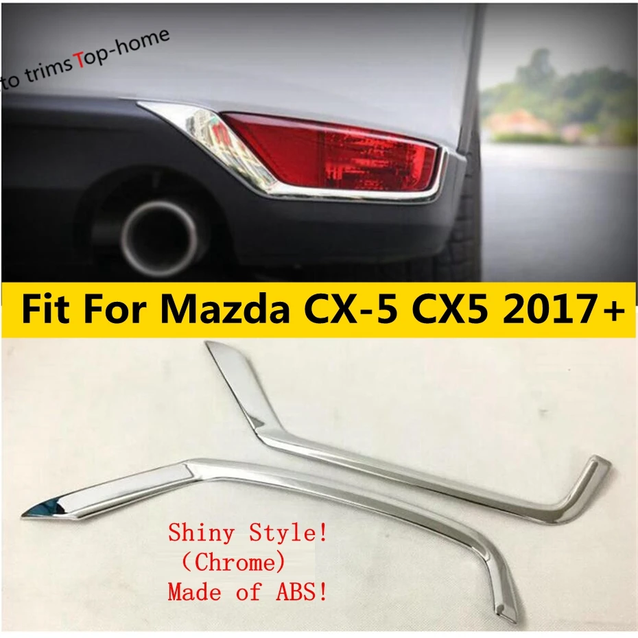 

ABS Rear Tailgate Fog Light Lamp Eyelid Eyebrow Decoration Frame Cover Trim Fit For Mazda CX-5 CX5 2017 - 2021 Car Accessories