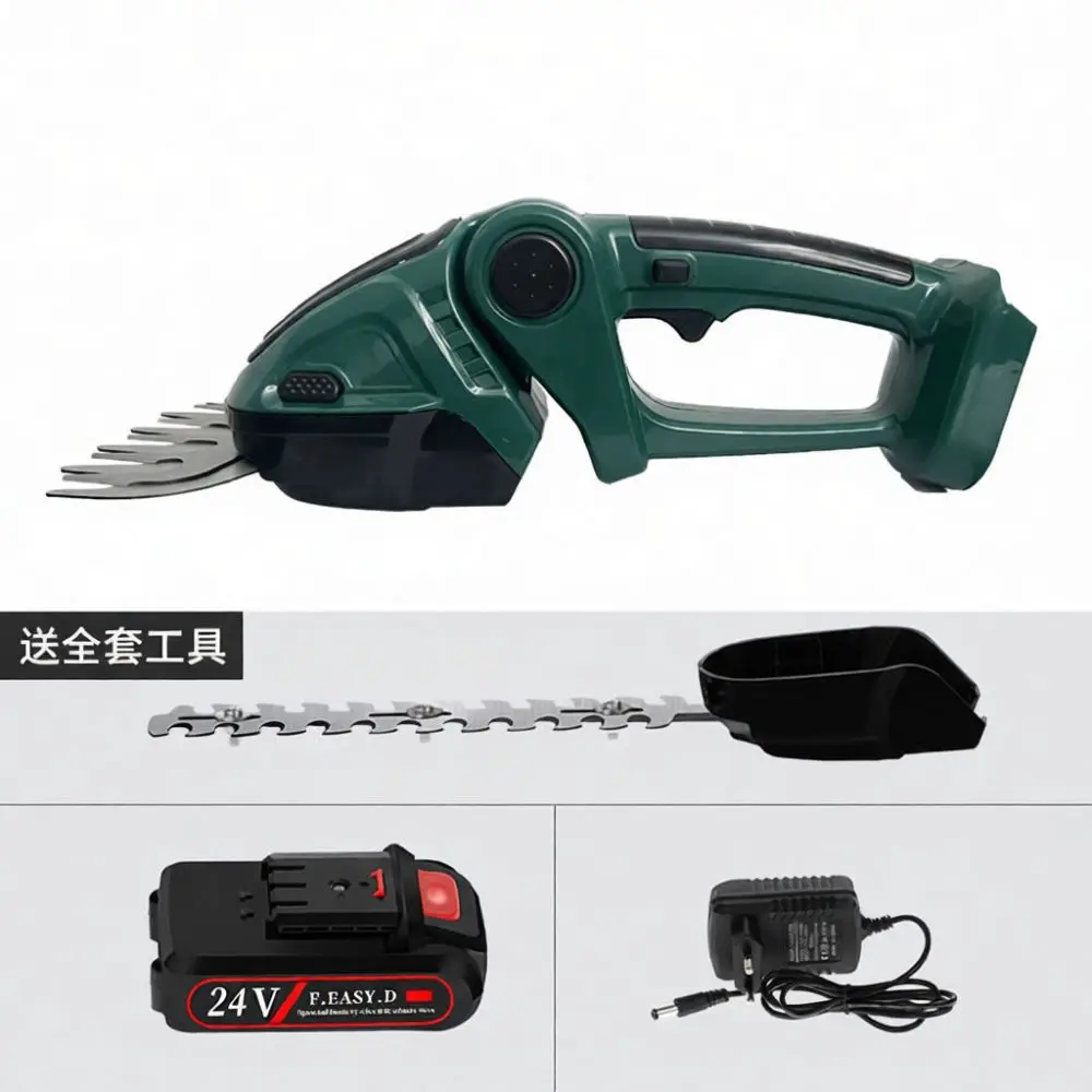 Cordless Electric Hedge Trimmer Garden Pruning Shrub Grass Shear Handheld Power Tool For Home Yard Branch Trimming Efficiency