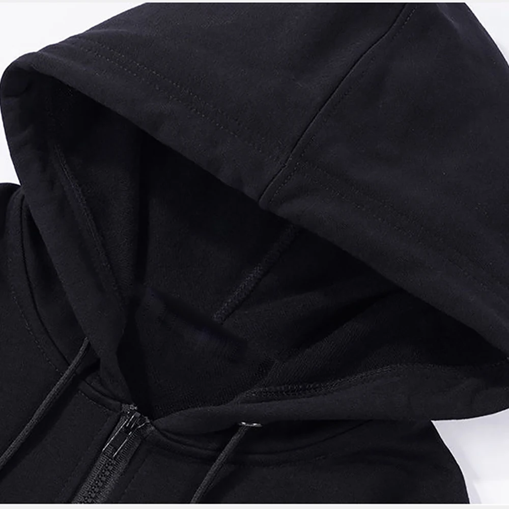 Zip Up Hoodies Autumn Hooded Sweatshirts Men\'s Hoodie Cardigan Solid Color Classic Jacket Men Coat Men Clothing