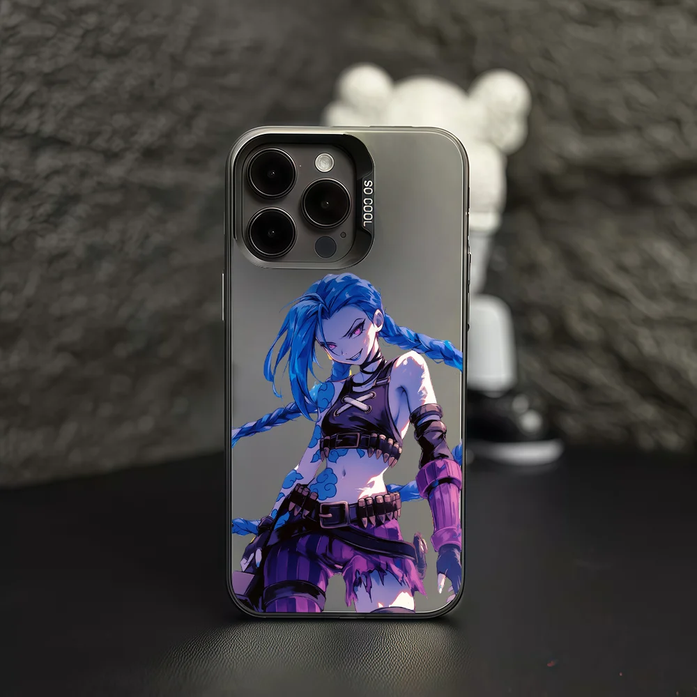 لعبة T-Trails في S-Sky Jinx جراب هاتف آيفون 12 11 13 14 15 16 17 ماكس برو بلس غطاء حماية صغير IMD اللون