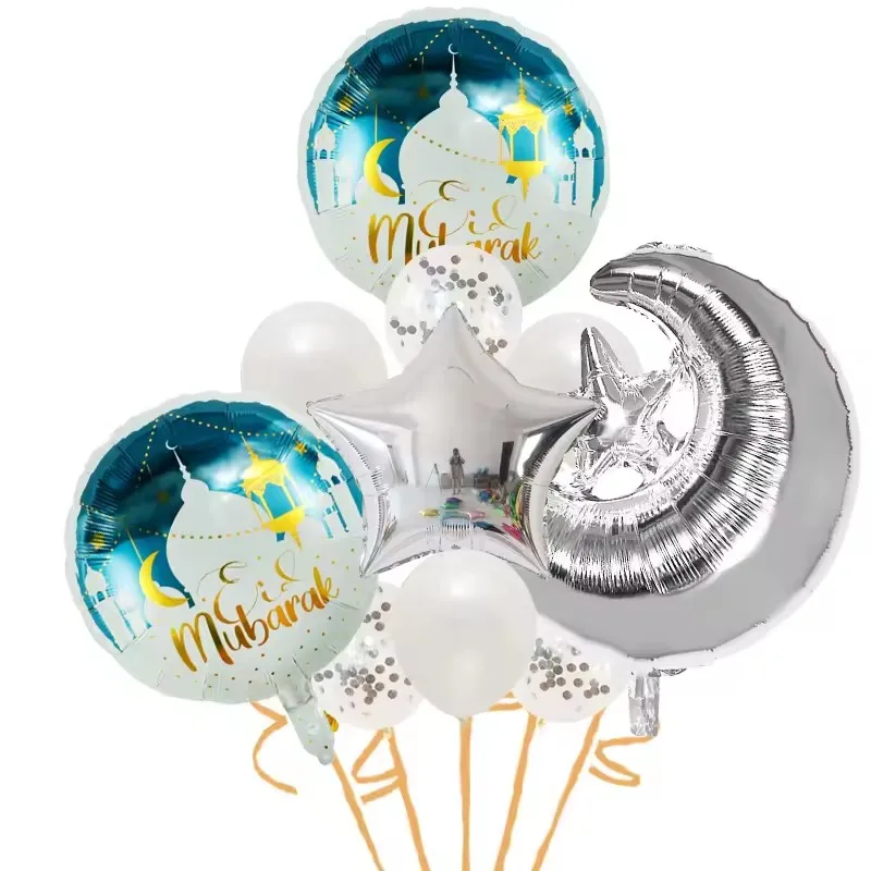 Sterne Mond Konfetti Ballon Bündel Eid Mubarak Ramadan Dekoration 2026 Muslim Islamische Party Liefert Ramadan Kareem Folienballons