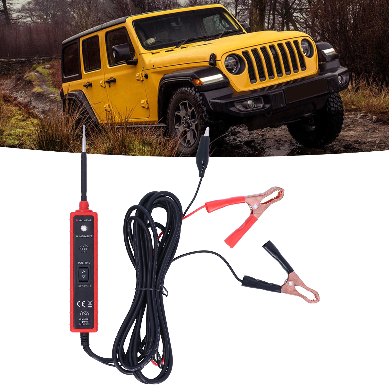 

6‐24 В тестер электрических цепей детектор профессиональный автоматический диагностический инструмент с кабелем 14,8 футов