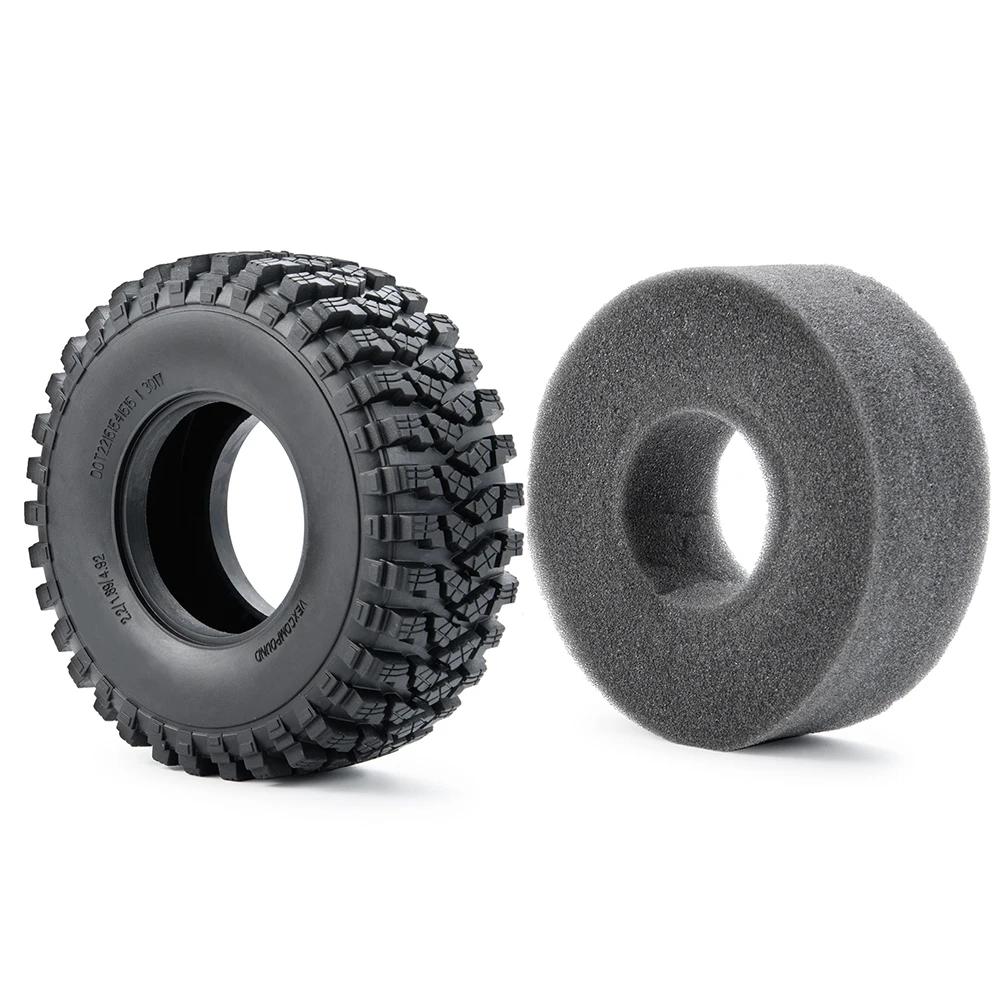 KINGCOO Juego De 4 Neumáticos De Goma 2.2 Pulgadas 142x40mm Para Coches 1/10 RC Crawler – Compatible Con Axial SCX10, TRX4, Wraith, RR10 Neumáticos Rc Crawler