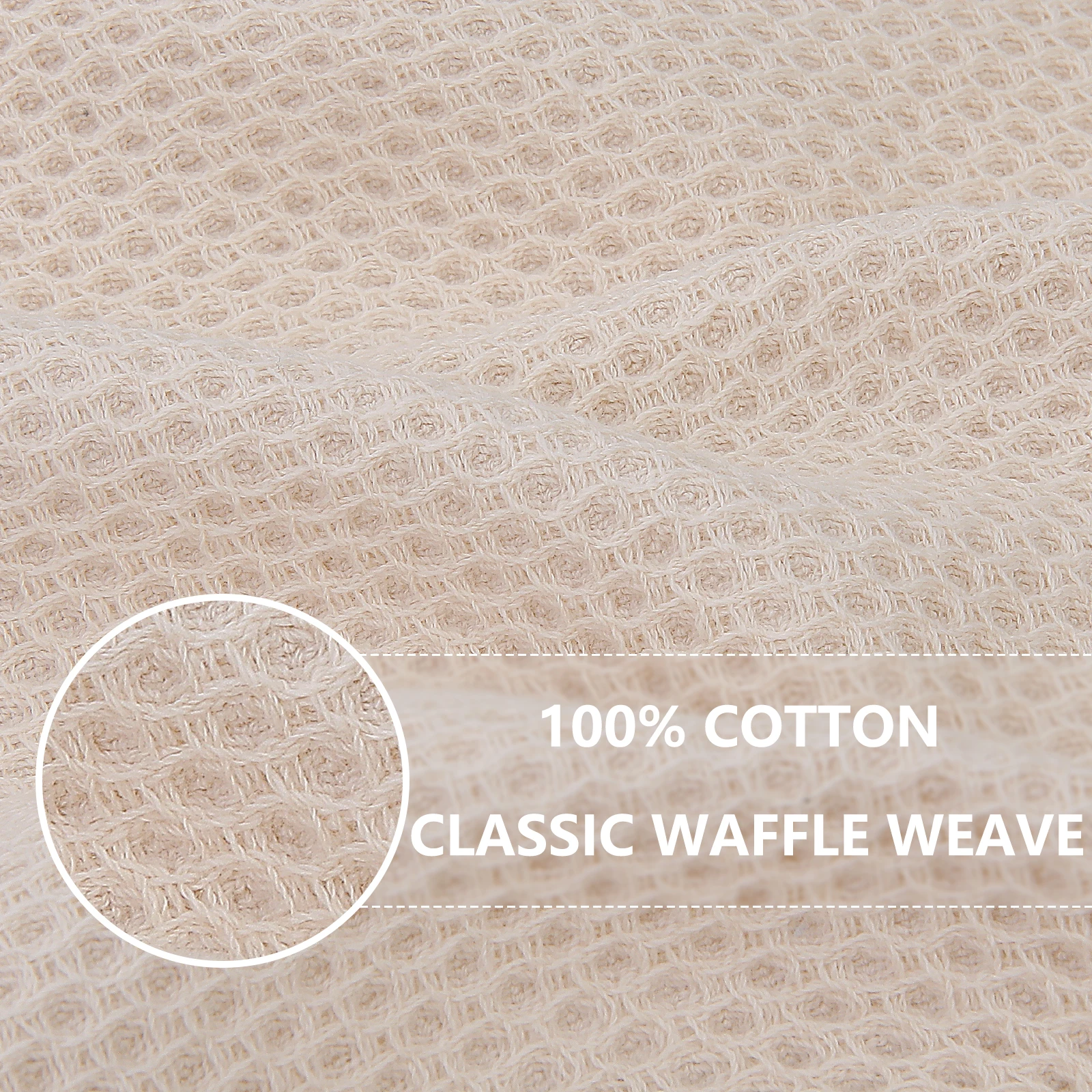 Homaxy 100% Cotton Waffle Weave Kitchen Dish Cloths Ultra Soft Absorbent Quick Drying Dish Towels 12x12 Inches Home Dish Cloths