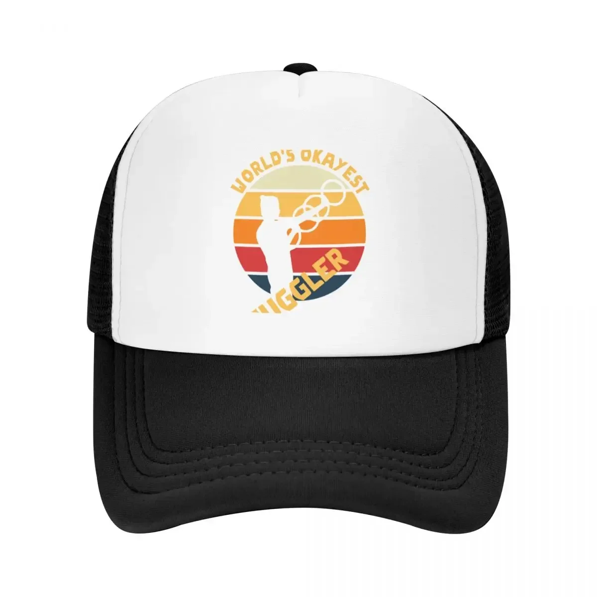 World's Okayest Juggler Juggling Silhouette - Gift For Jugglers Baseball Cap New Hat Christmas Hat Women's 2024 Men's