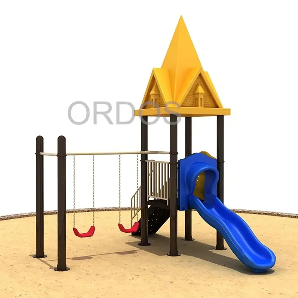 New Design Children Outdoor Plastic Playground Slide With Swing Play Set Outdoor Playground