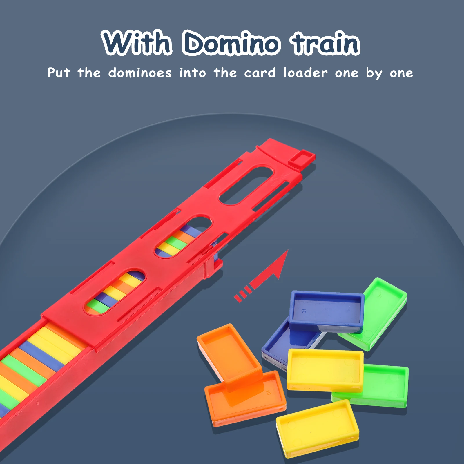 5 أكياس Domino Train Kids لعبة تعليمية مبكرة لون عشوائي مجموعة تعلم بلاستيكية لامعة للأطفال الإبداعية