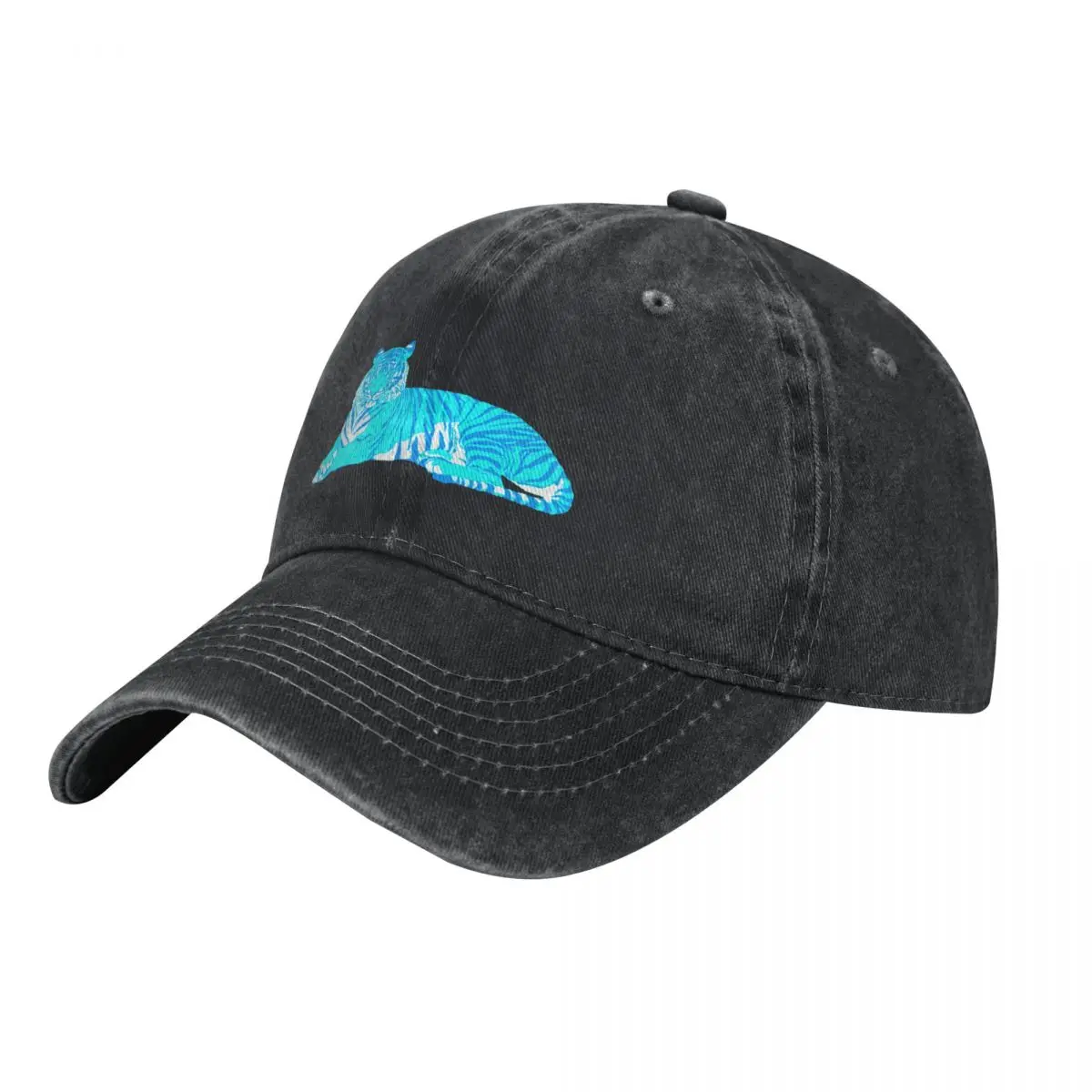 Turquoise Irritated Tiger Baseball Cap Thermal Visor |-F-| Beach Bag Hats For Women Men's