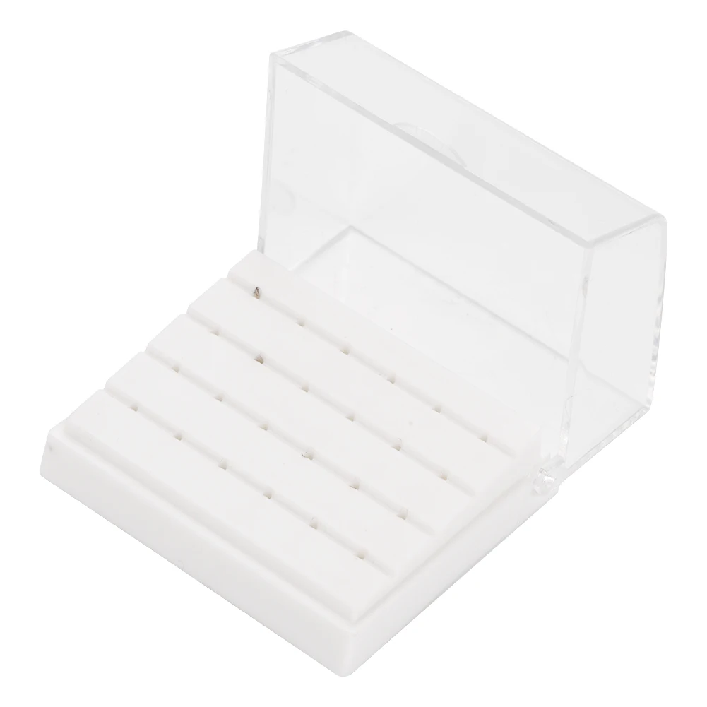 24 Holes Dental Burs Holder Dental Diamond Burs Drill High Speed Block Alloy Silicone Autoclavable Box For Dentist Lab Equipment