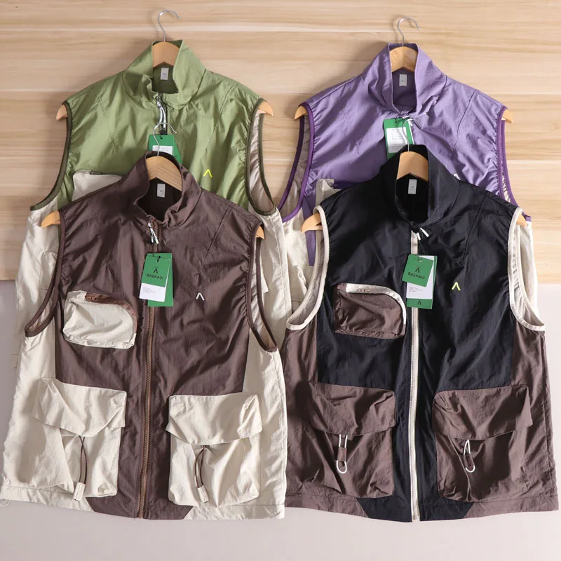 

Lightweight Outdoor Vest American Functional Sle Waterproof Workwear Jaet for Couples Women's Multi-ket Mountain System