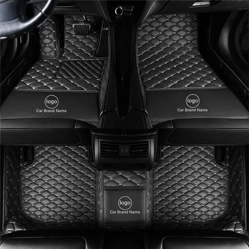 New Design Full Set Custom Car Carpet Waterproof  5d Leather Car Floor Foot Mat