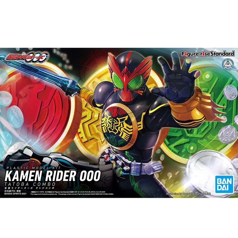 Bandai Original Kamen Rider Figure-rise Standard Double Decade Ghost OOO Agito Hibiki Anime Mecha Action Figure Model Kit Toy view 2