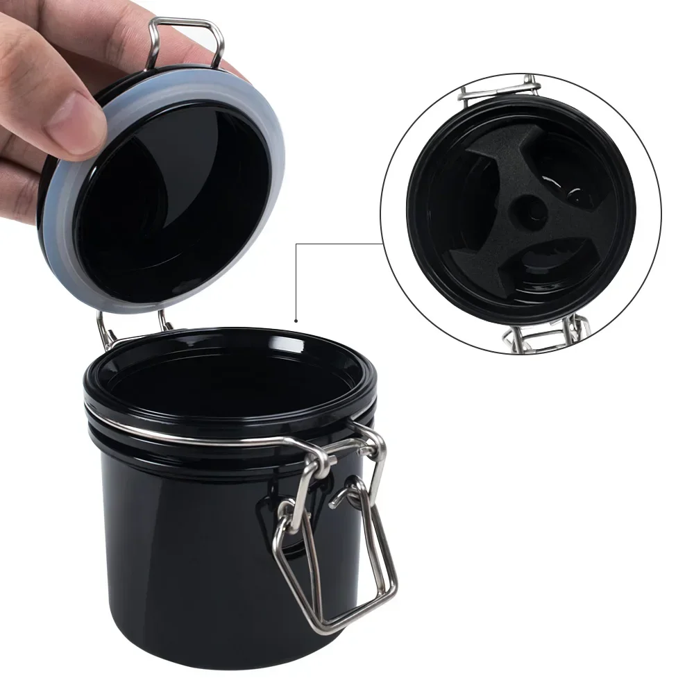 Latas de plástico caixa de armazenamento de cílios casos de cílios acessórios cosméticos organizador de cílios caixa de armazenamento preta pote