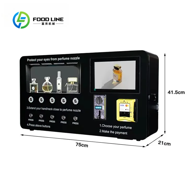 Wall Mount Perfume Spray Vending Machine Custom Shell 24 H Self Service Access Safe Mist Diffusion Commercial Selling Product