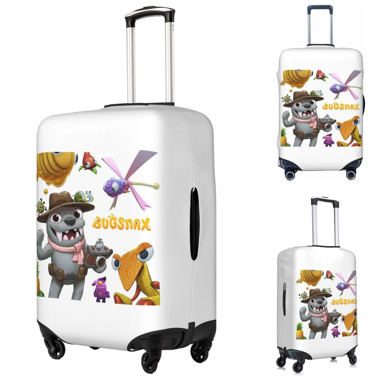 

Bugsnax Game Suitcase Cover Protection Elastic Travel Luggage Protector Covers for 18-32 Inch