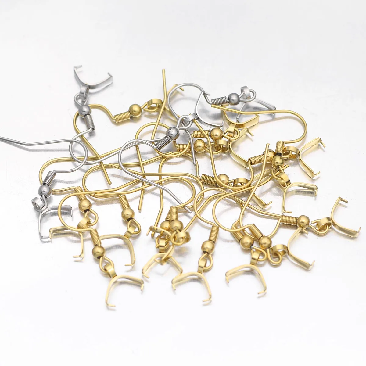 

2-5Pcs Stainless Steel Earring Hooks Pendant Clasp Ear Wire Buckle DIY Hypo Allergenic Jewelry Making Findings Supplies Parts