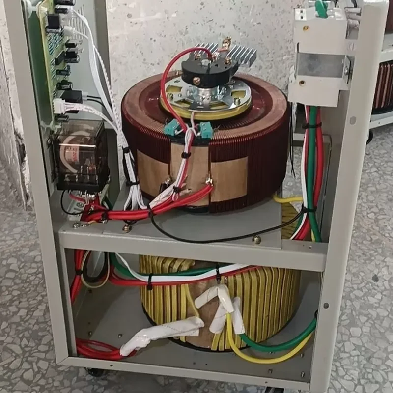 10KVA Automatic Voltage Regulator Servo Motor Type Single Phase AC Stabilizer 10KW Desktop High Precision Power Protector for