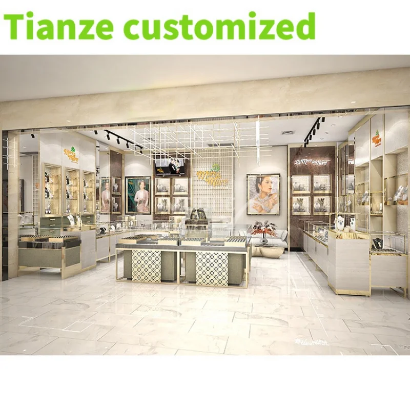 Customized-jewelry display Truss heads up car glass display cabinet Jewelry Showcase