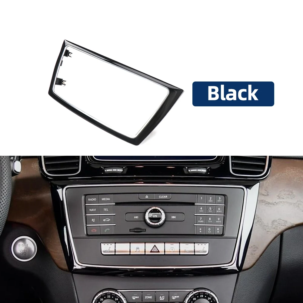 For Mercedes W166 W292 Center Console CD Player Panel GLE320 GLS450 1666802317 Decorative Frame Plating Decorative Strip
