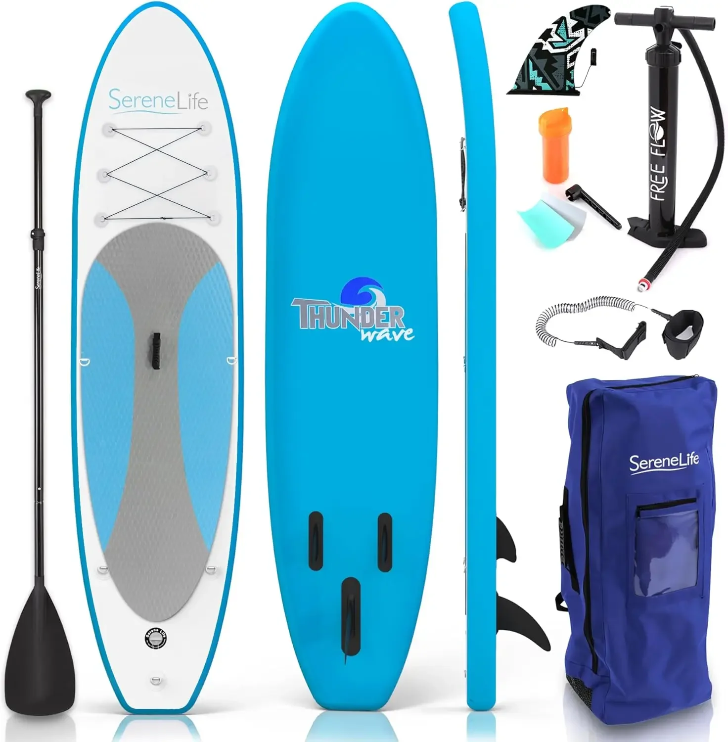Tabla de Paddle inflable, diseño amplio y estable, cubierta antideslizante para adultos y jóvenes con accesorios de tabla de Paddle Premium