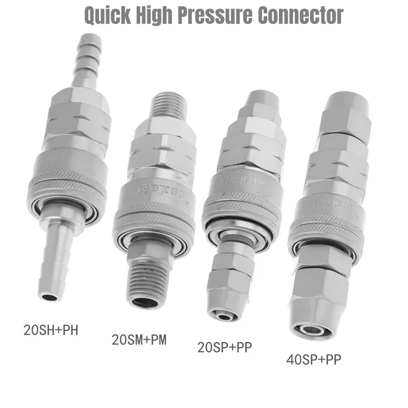 TL-U4 20SH PH SM PM SP PP Hardened Steel Pneumatic Parts Quick High Pressure Connector Dual Telescopic Buckle for Air Compressor