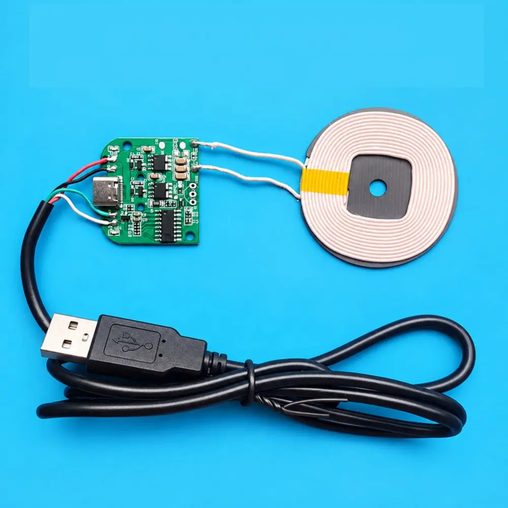 15W Power Wireless Charger Module Type-C Interface Pop-Up Notification Fast Charging Circuit Board Display Feature